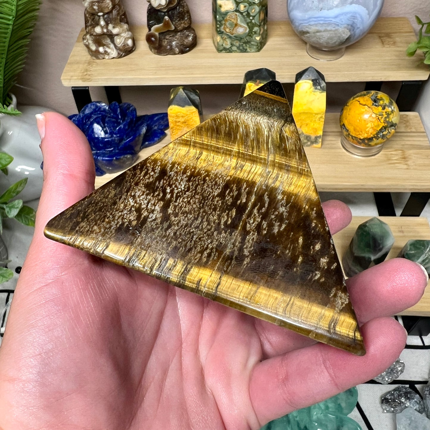 Tiger’s Eye Pyramid - A