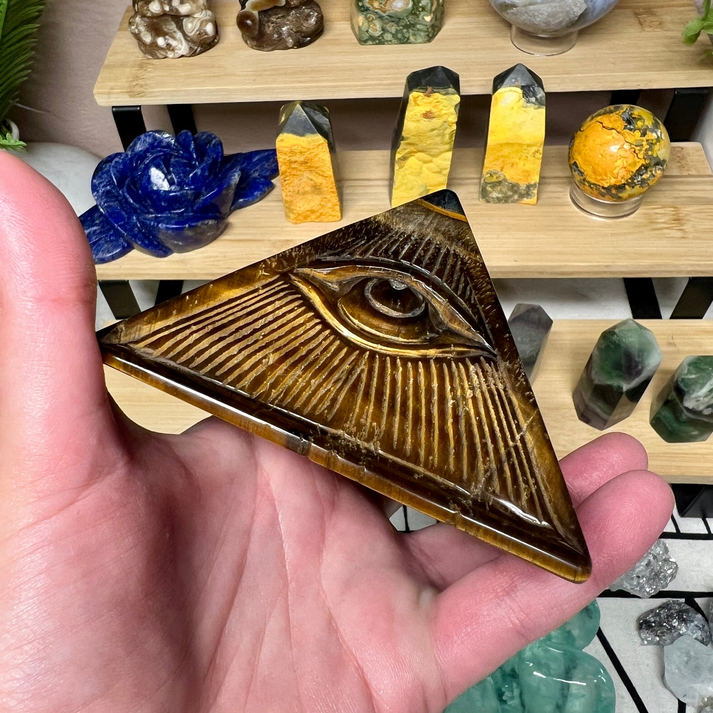 Tiger’s Eye Pyramid - A
