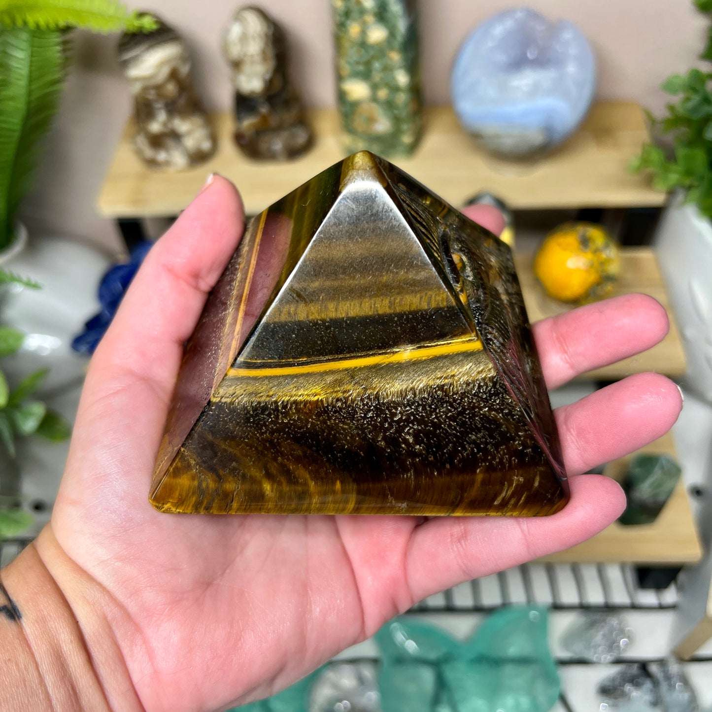 Tiger’s Eye Pyramid - B