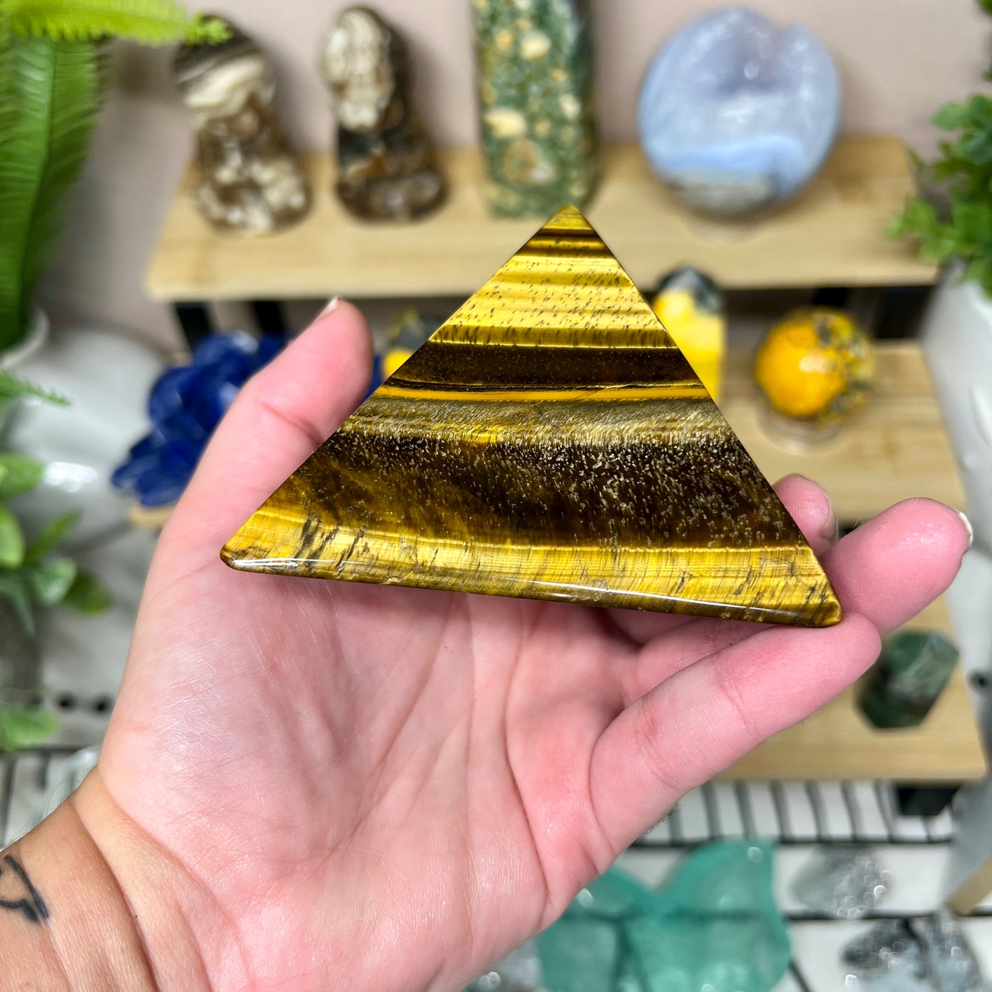 Tiger’s Eye Pyramid - B