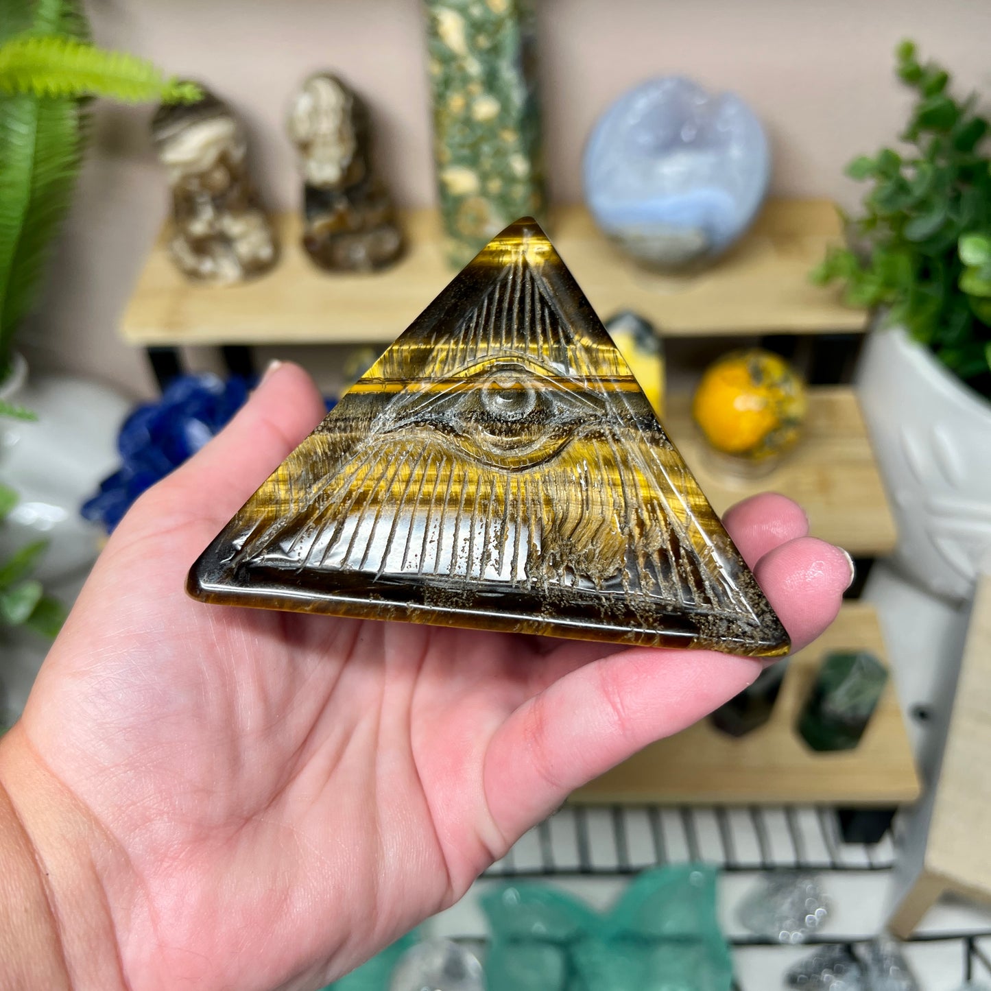 Tiger’s Eye Pyramid - B