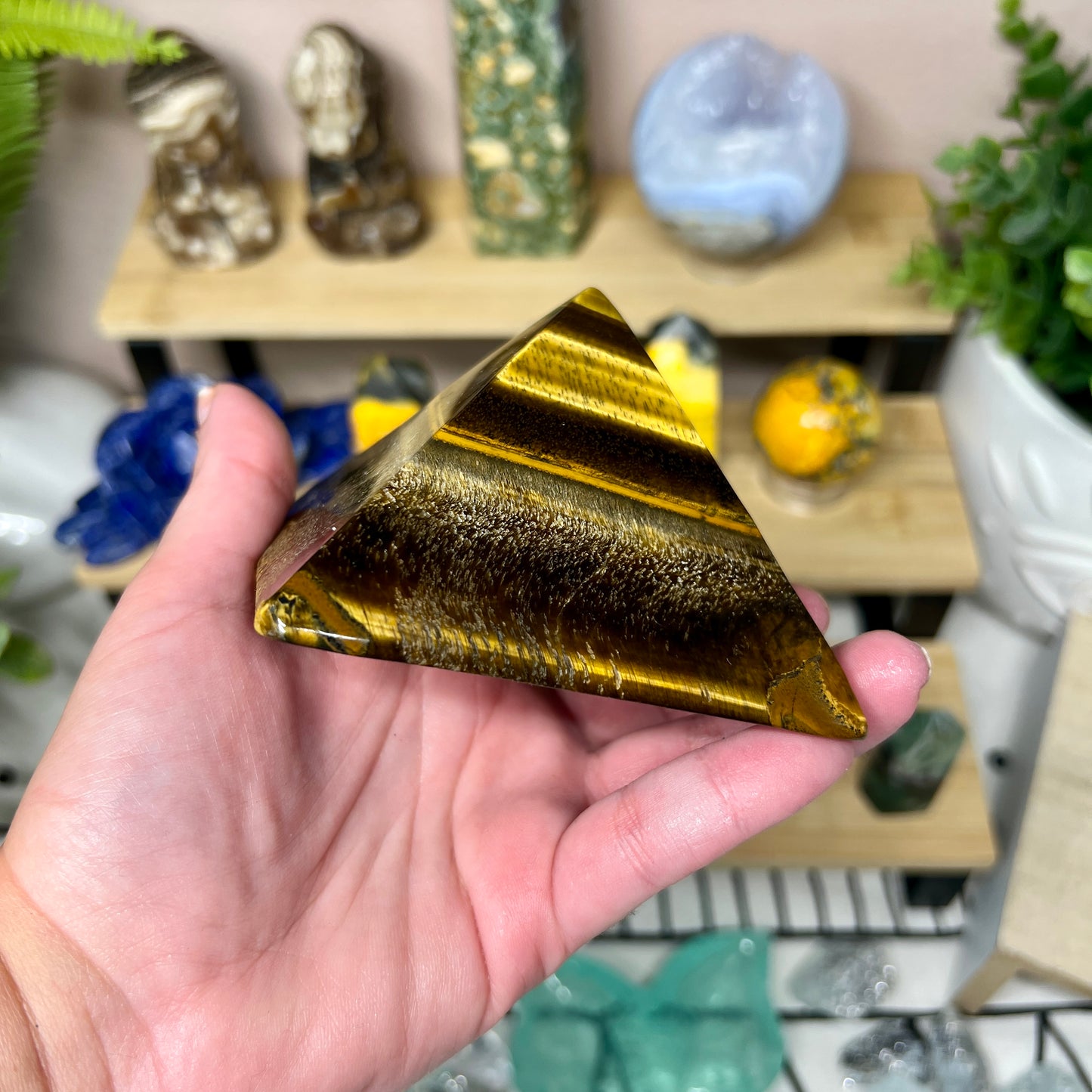 Tiger’s Eye Pyramid - B