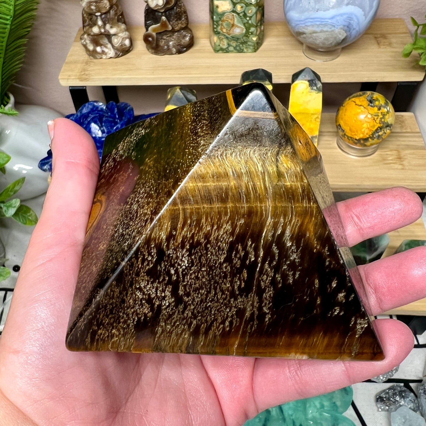 Tiger’s Eye Pyramid - A
