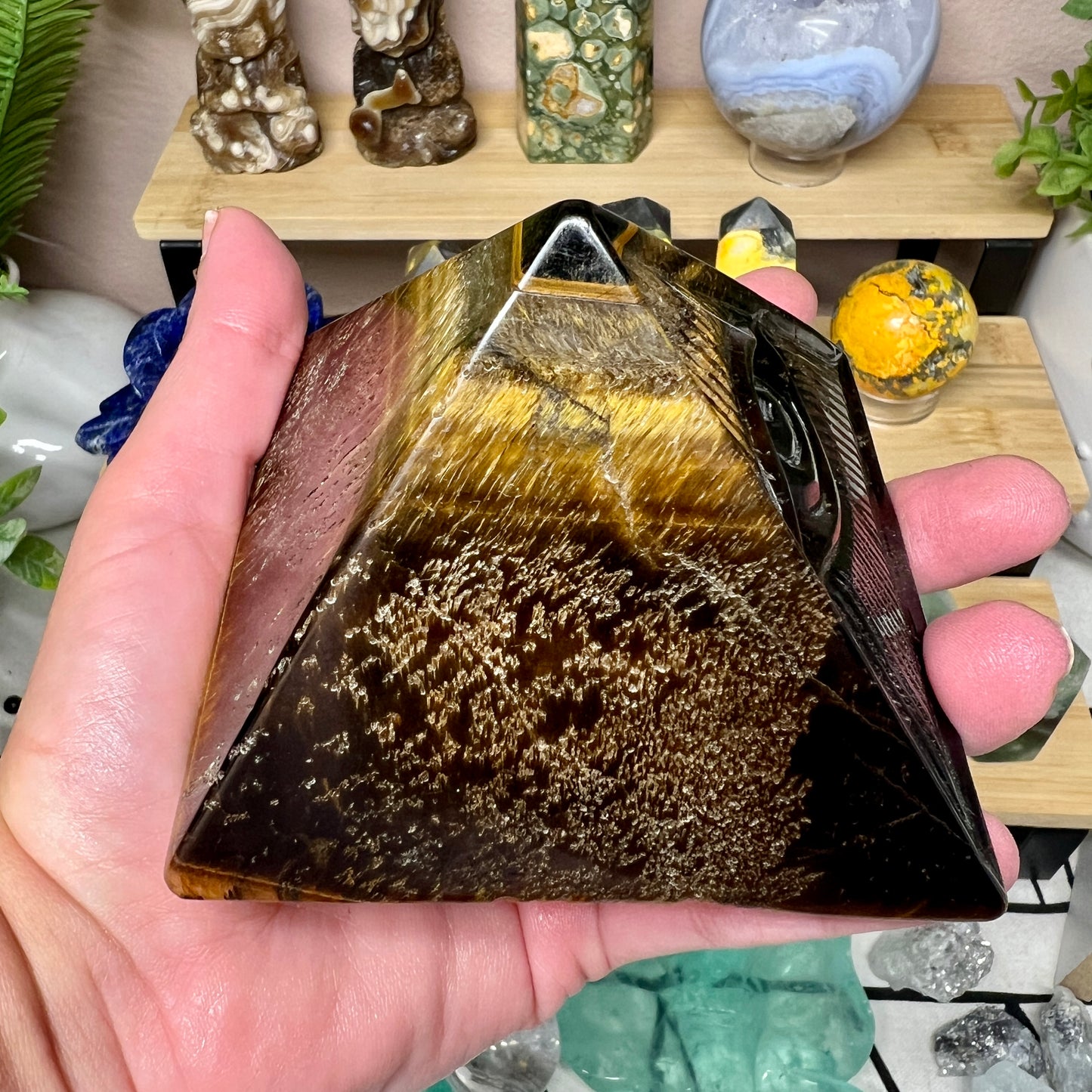 Tiger’s Eye Pyramid - A