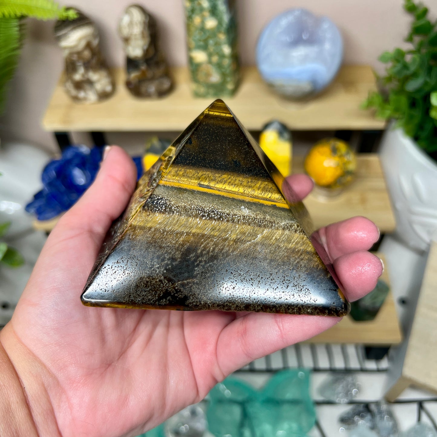 Tiger’s Eye Pyramid - B