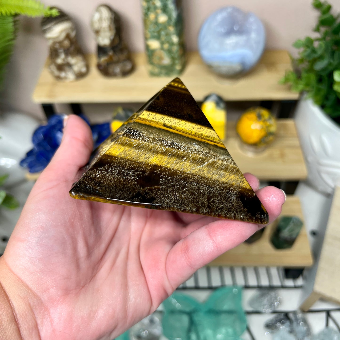 Tiger’s Eye Pyramid - B