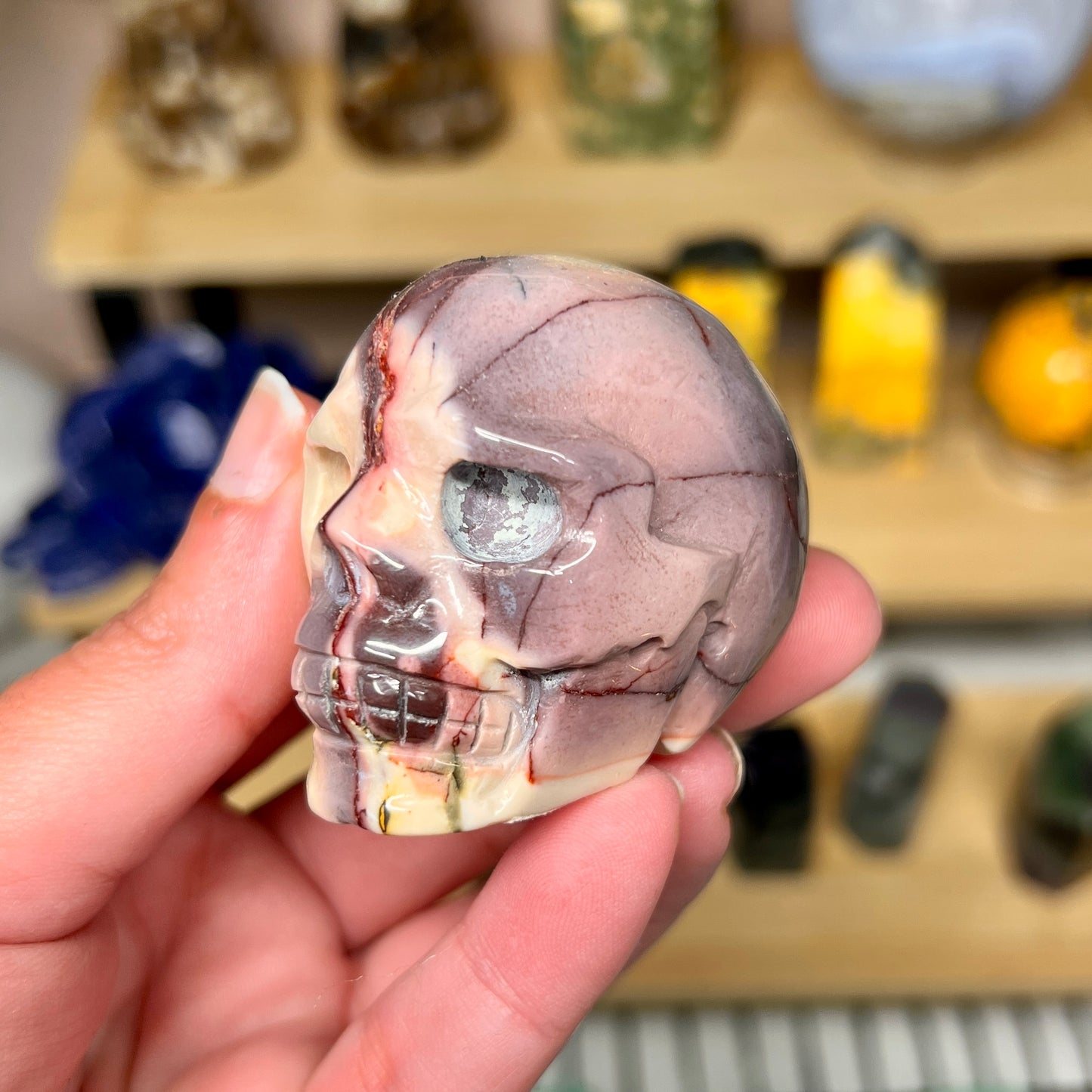 Mookaite Skull