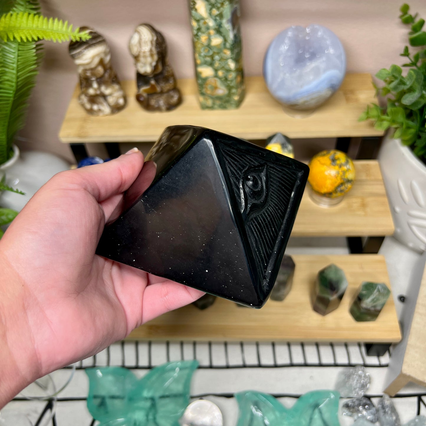 Black Obsidian Pyramid