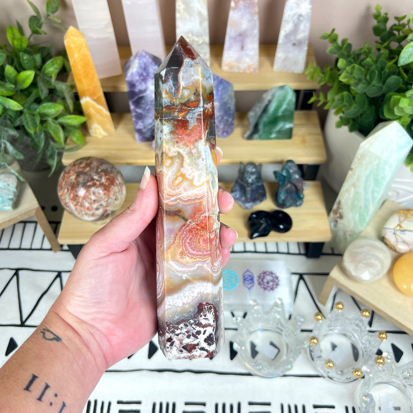 Crazy Lace Agate Tower