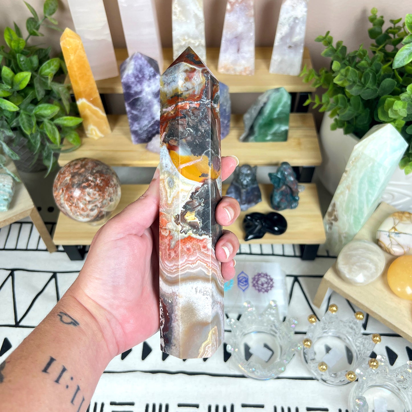 Crazy Lace Agate Tower