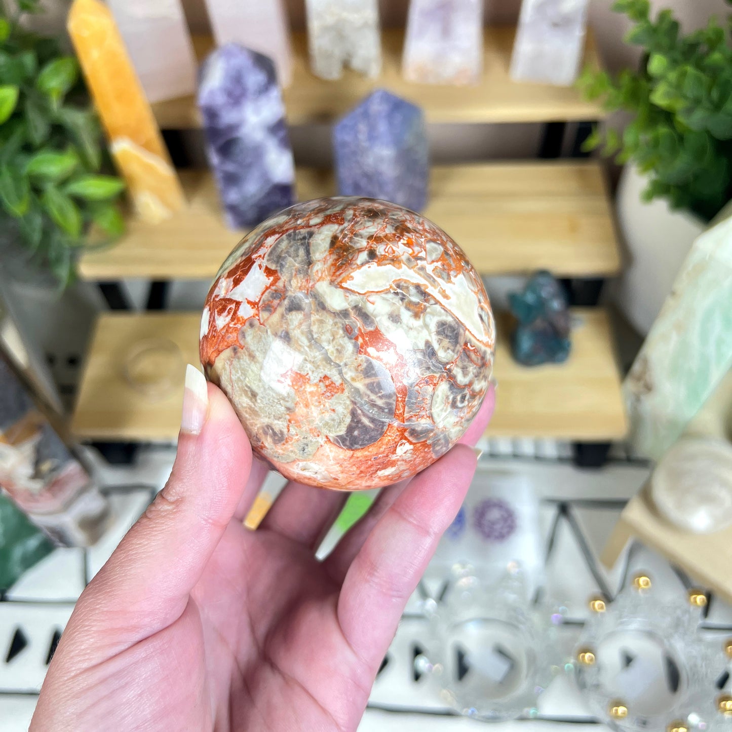 Chocolate Calcite Sphere