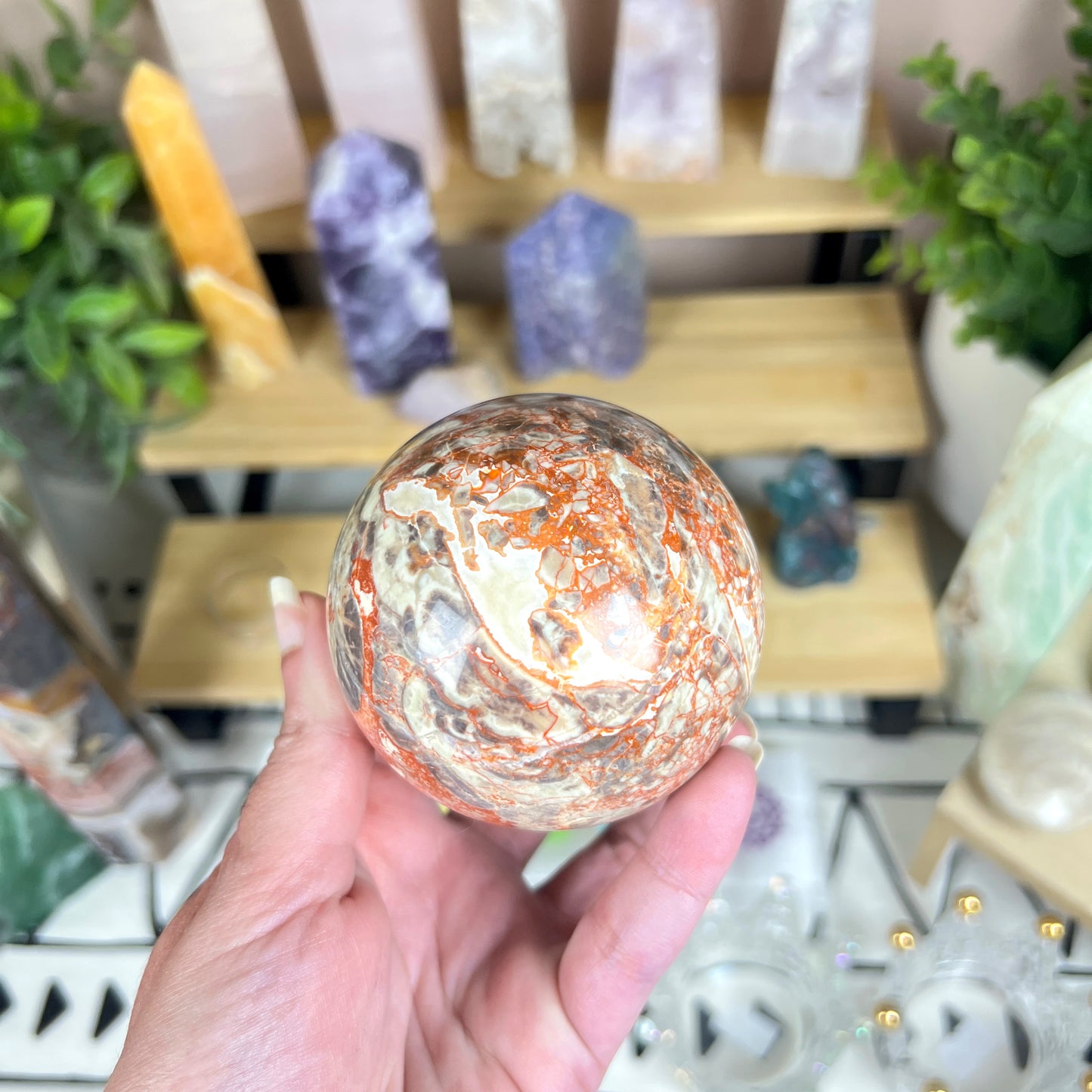 Chocolate Calcite Sphere