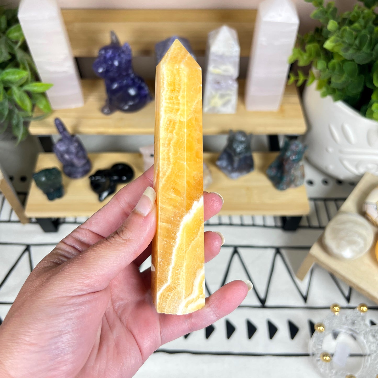 Orange Calcite Point