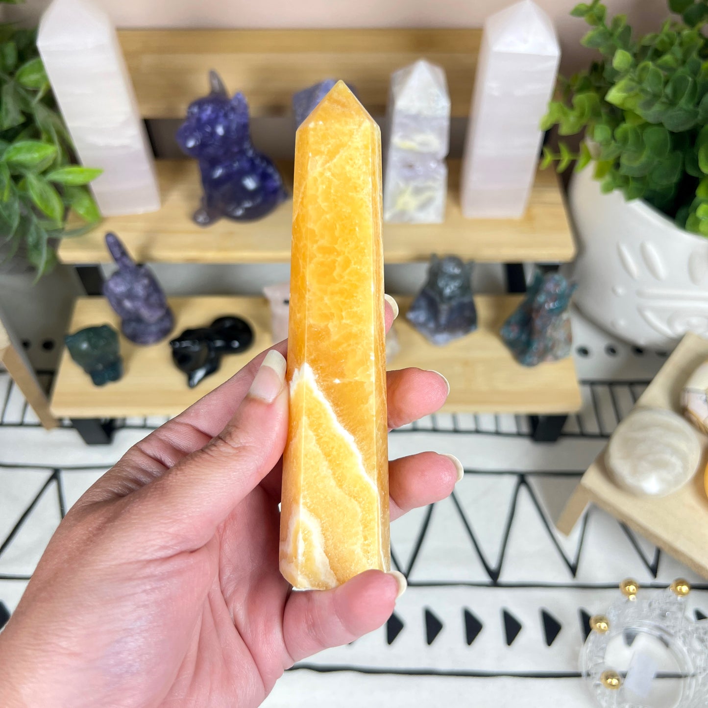 Orange Calcite Point