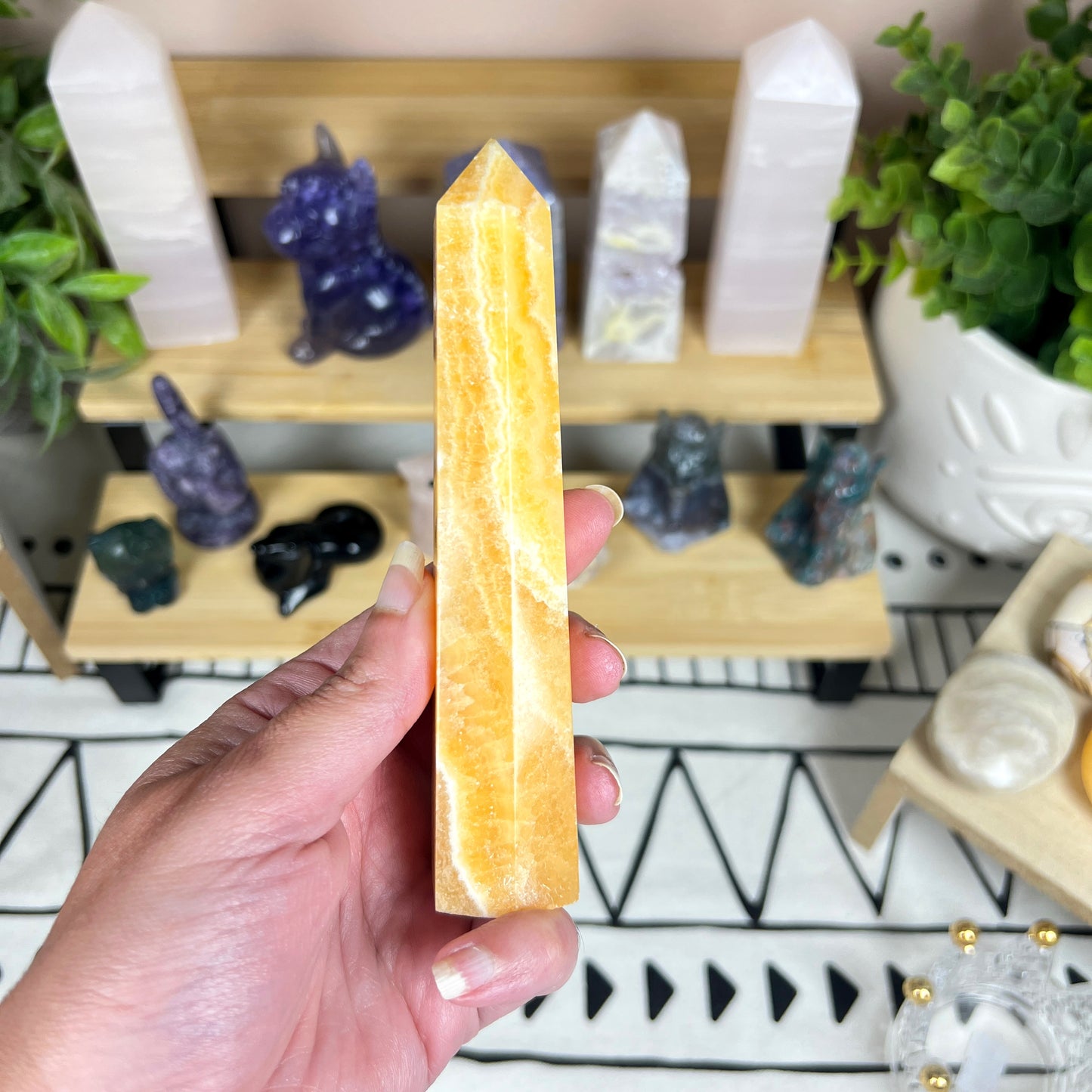 Orange Calcite Point