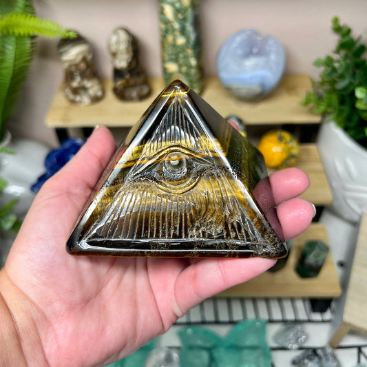 Tiger’s Eye Pyramid - B