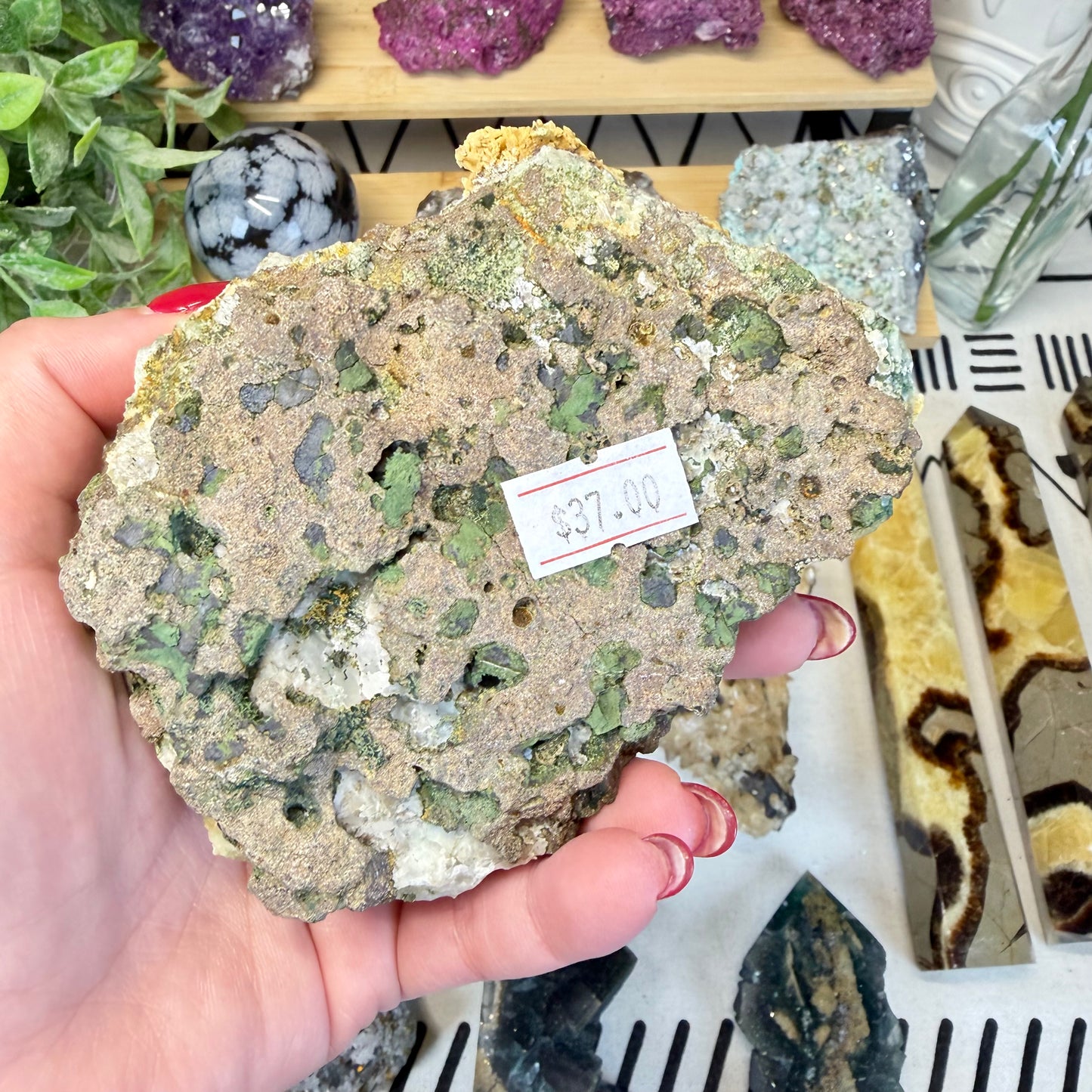 Honey Calcite in Matrix