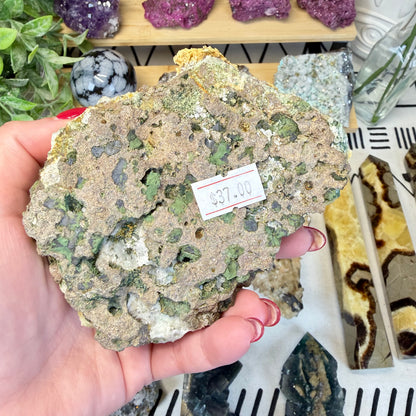 Honey Calcite in Matrix