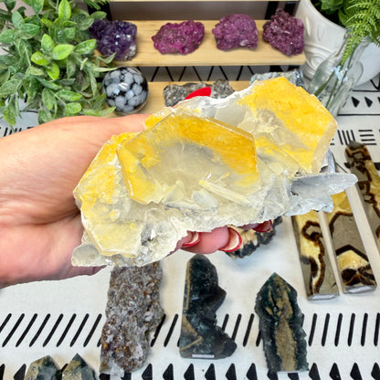 Golden Barite In Matrix - B