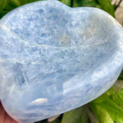 Blue Calcite Heart Bowl