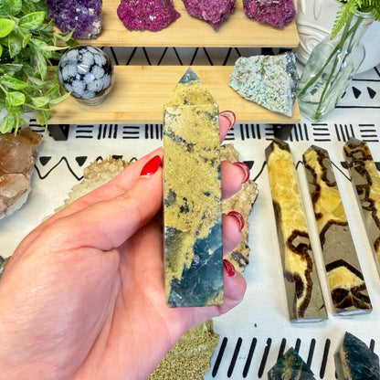 Fluorite With Calcite Point - D