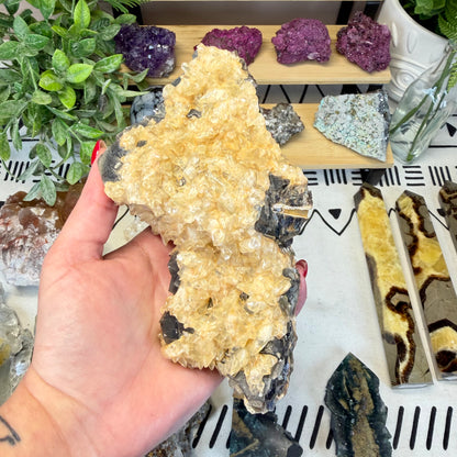 Fluorite With Calcite Specimen