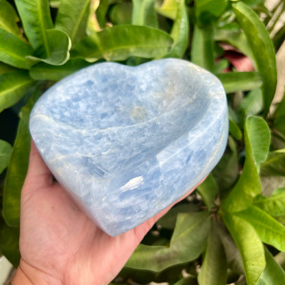 Blue Calcite Heart Bowl