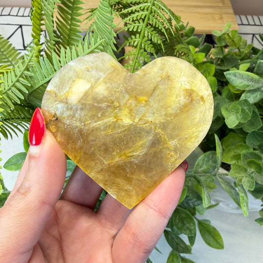 Golden Mica Heart - A