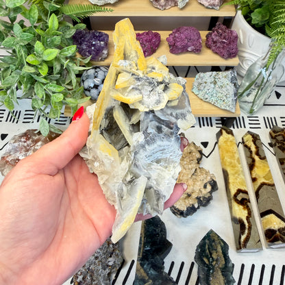 Golden Barite In Matrix - A