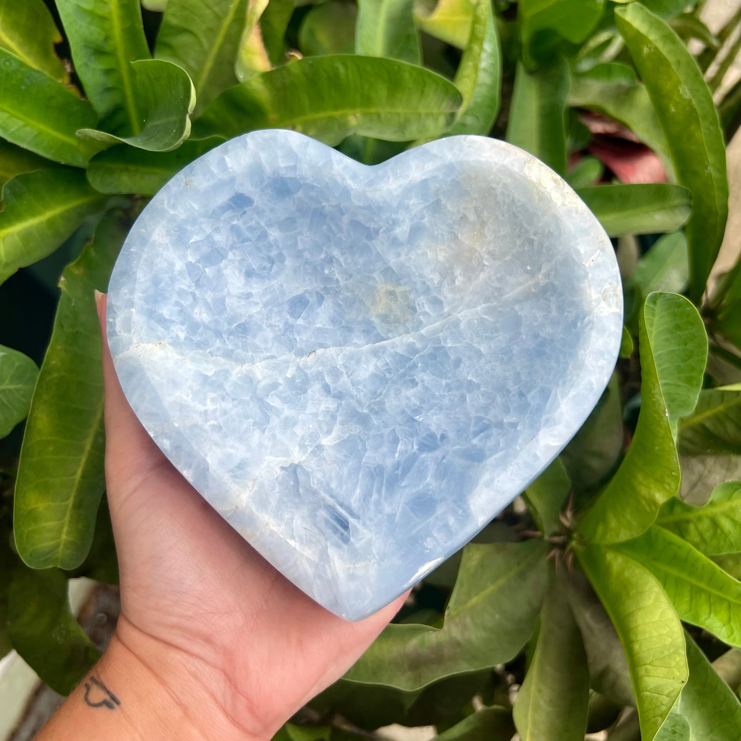 Blue Calcite Heart Bowl