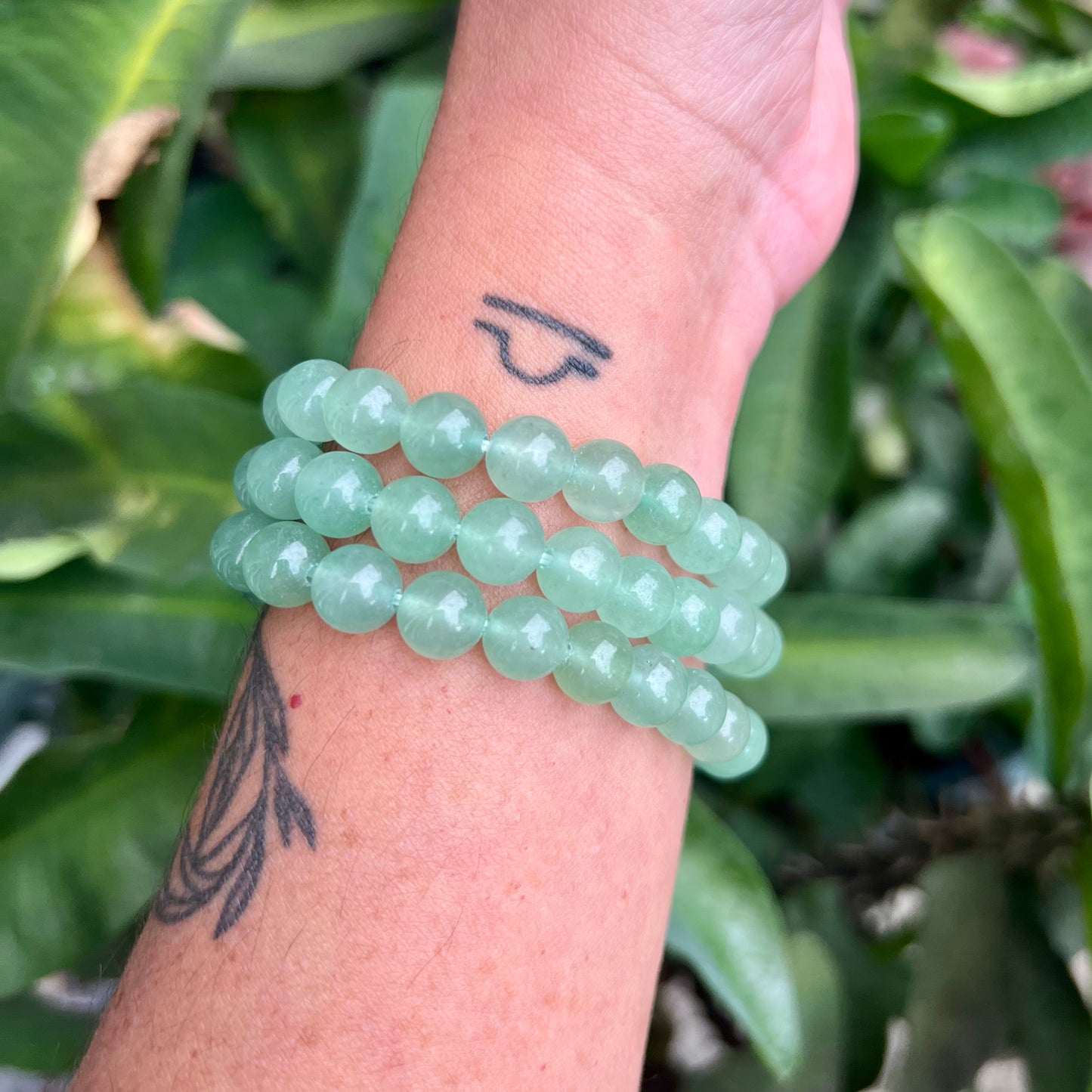 Green Aventurine Beaded Stretch Bracelet (8mm)