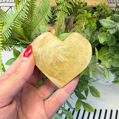 Golden Mica Heart - E