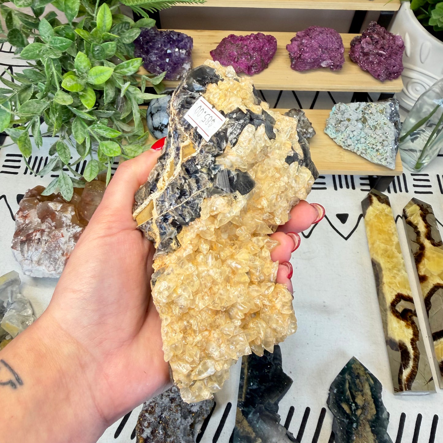 Fluorite With Calcite Specimen