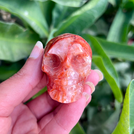 Fire Quartz Small Skull - A