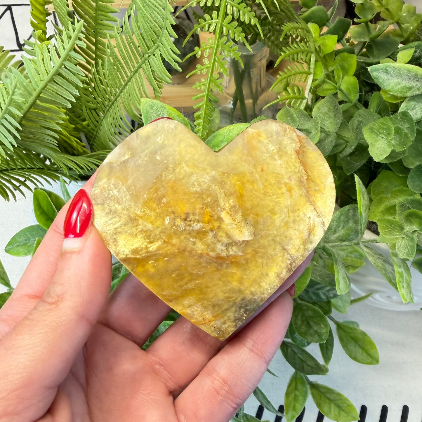 Golden Mica Heart - D
