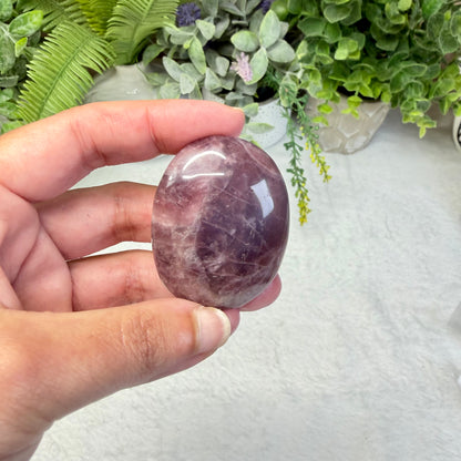 Lavender Rose Quartz Palmstone - E