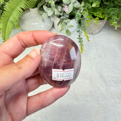 Lavender Rose Quartz Palmstone - C