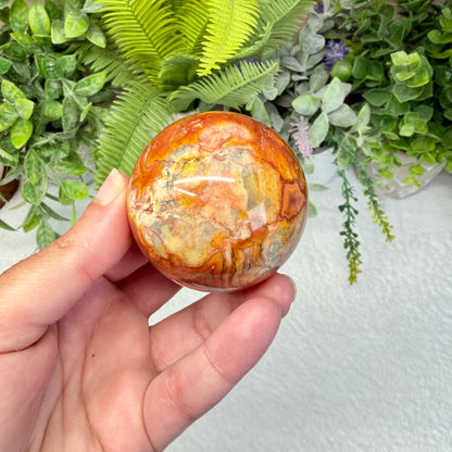 Crazy Lace Agate Sphere - A