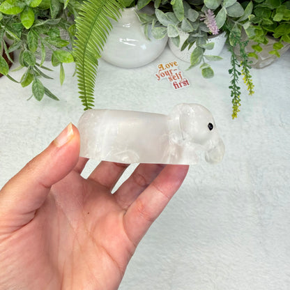 Clear Quartz Elephant Sphere Holder - A