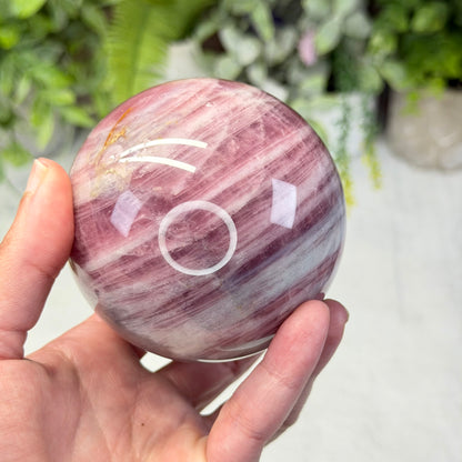 Lavender Rose Quartz Star Sphere