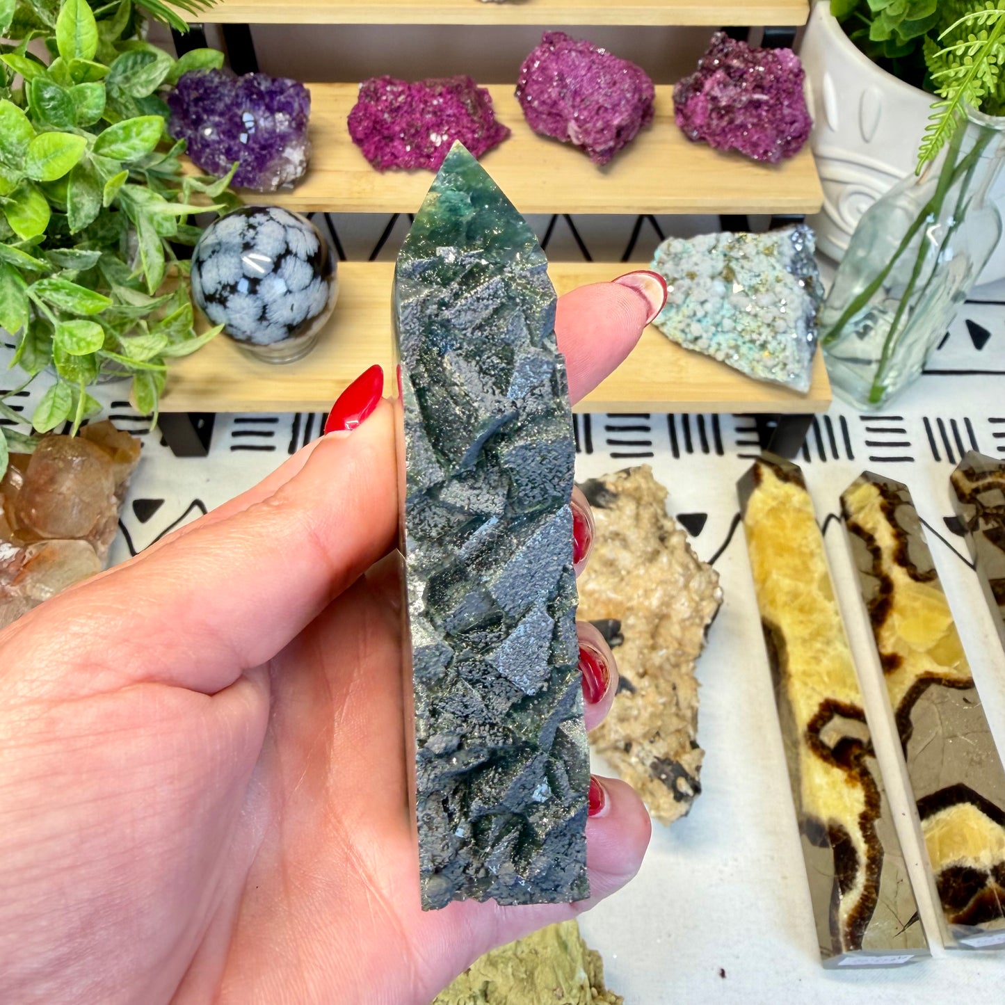 Fluorite With Calcite Point - A