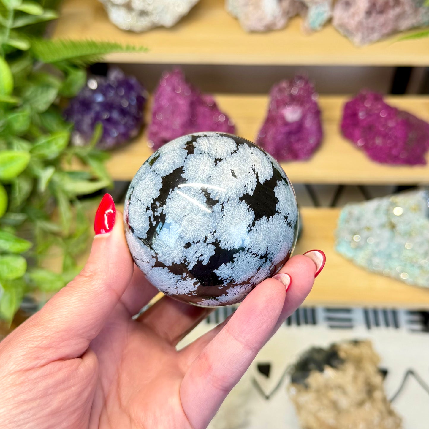Snowflake Obsidian Sphere - B