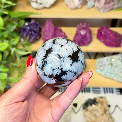 Snowflake Obsidian Sphere - B