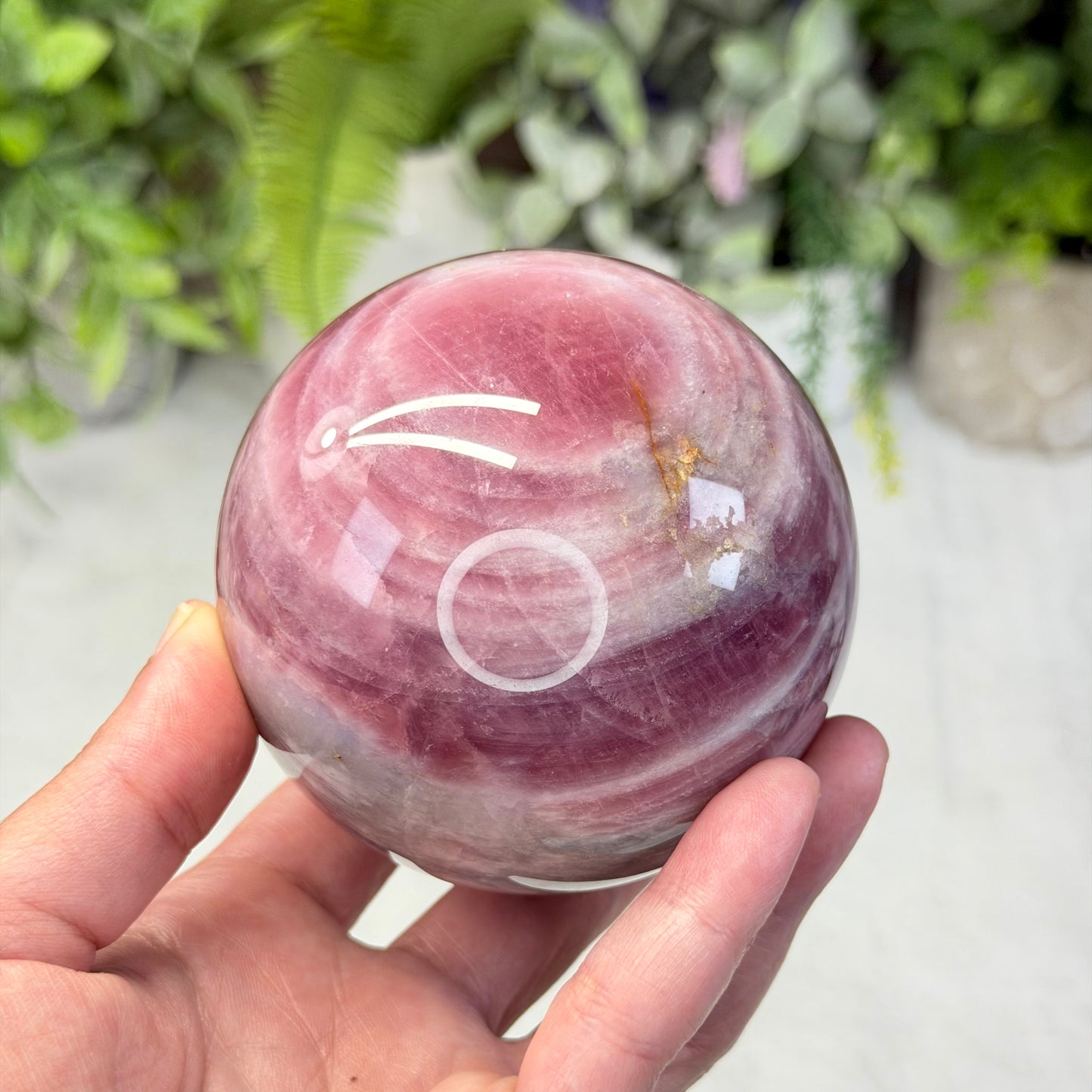 Lavender Rose Quartz Star Sphere