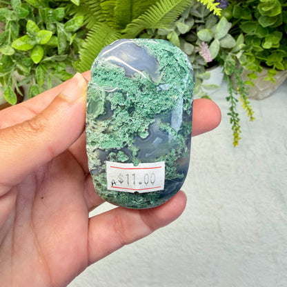 Moss Agate Palmstone - A