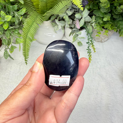 Black Rose Fluorite Palmstone - B