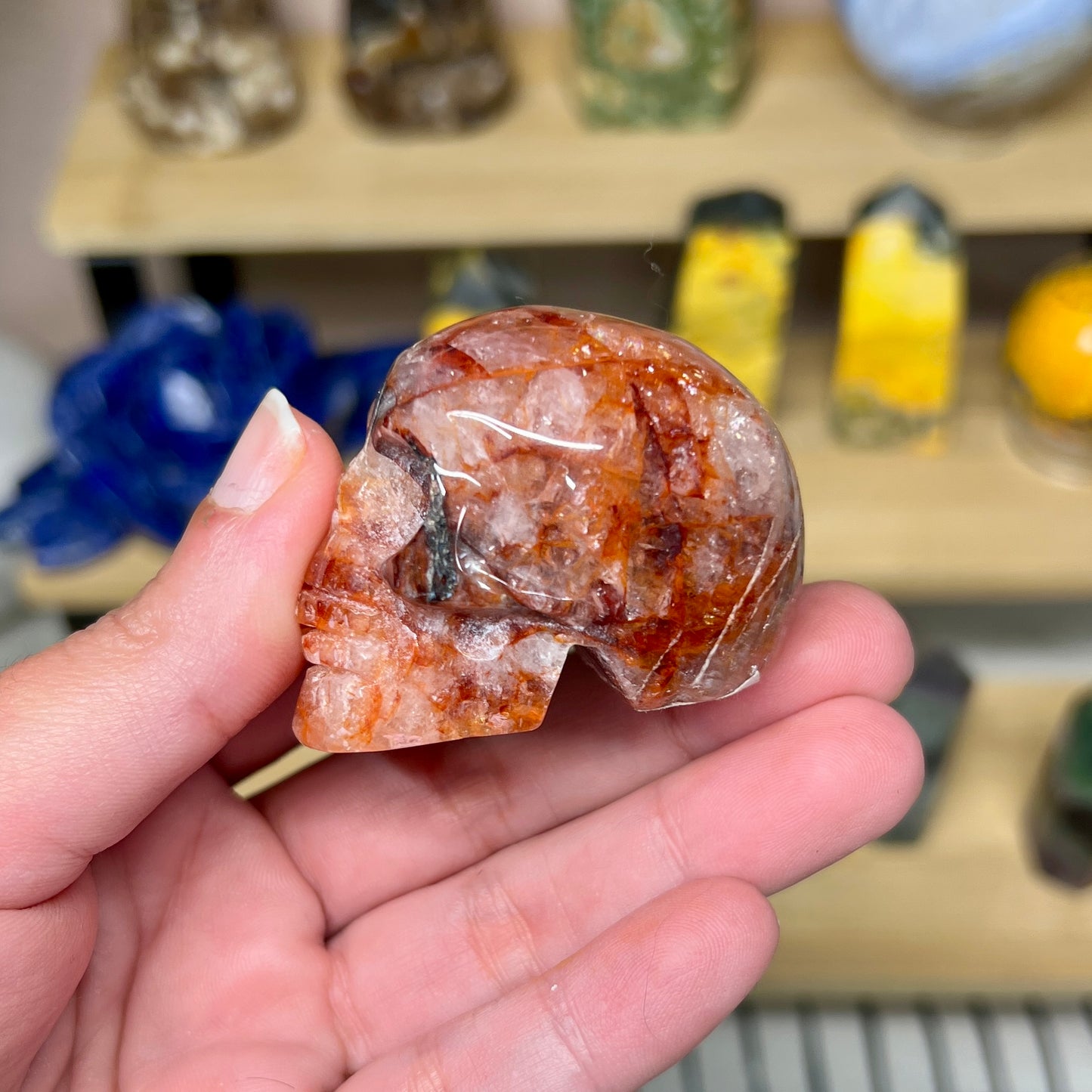 Fire Quartz Skull - A