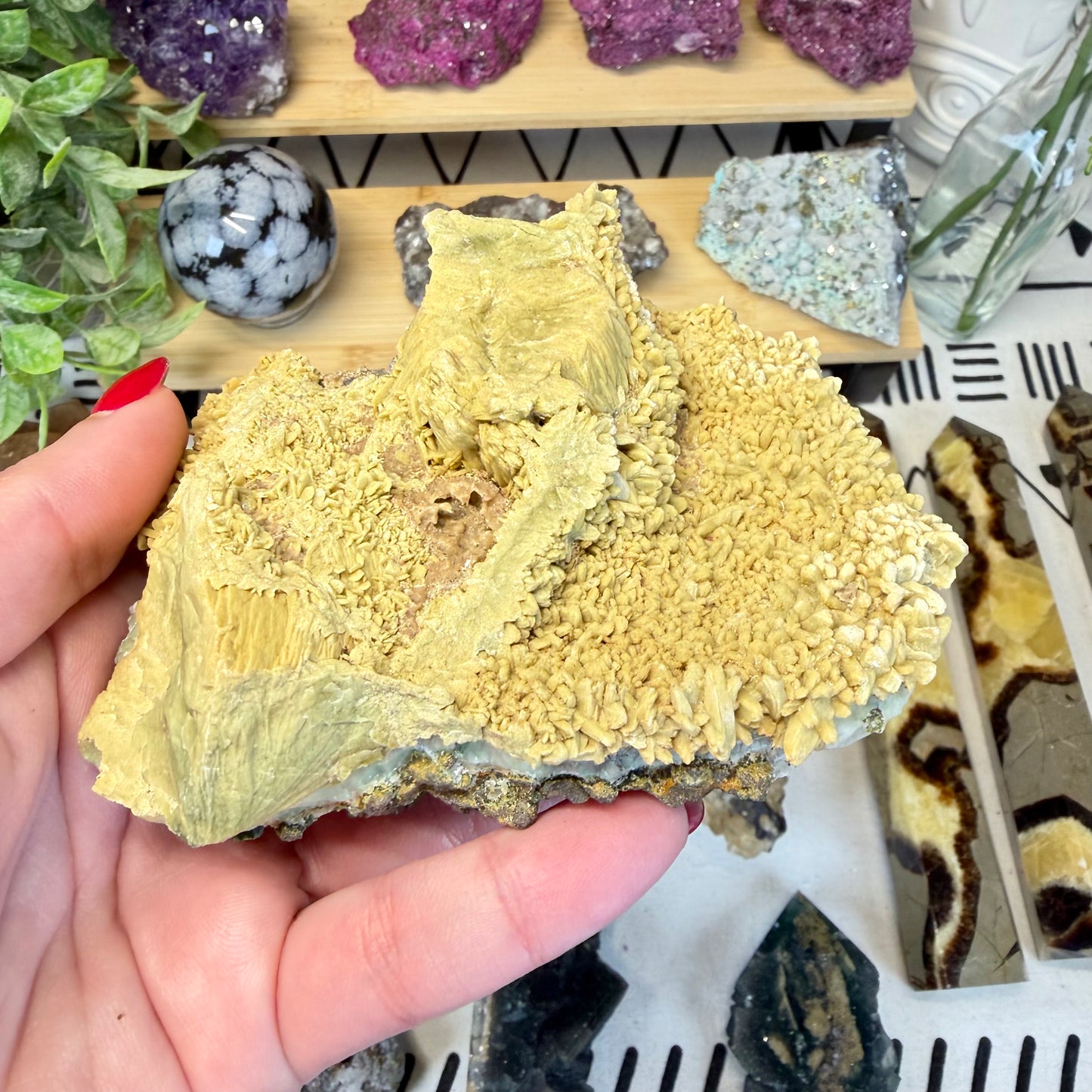 Honey Calcite in Matrix