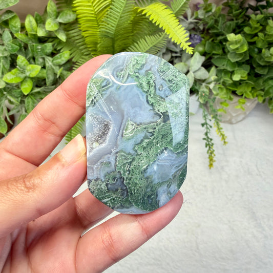Moss Agate Palmstone - C