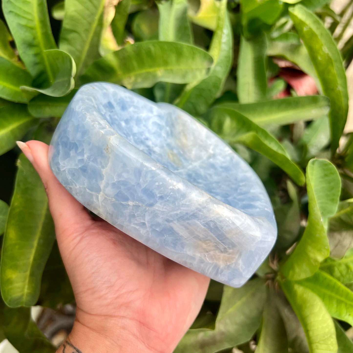 Blue Calcite Heart Bowl